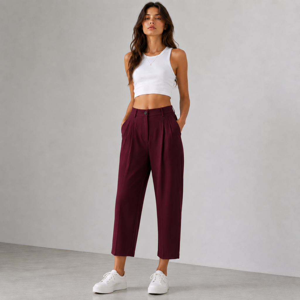 Fashionpants.in wine colour pants